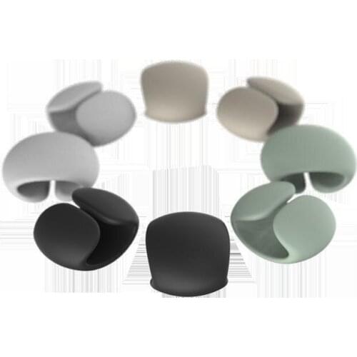 4 Pcs/set Silica Gel Cable Winder Simple Modern Design Small and Exquisite High Strength Long-lasting for Mobile Phone Data Line