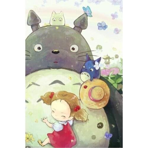 5D DIY Full Round Diamond Painting Anime"MY NEIGHBOUR TOTORO"Cross Stitch 3D Embroidery Rhinestone Mosaic Home Decor Gift Y573