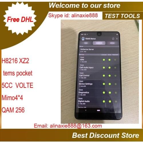 Free shipping DHL+ XZ2 H8266 / H8216 / H8296 Tems + VOLTE+ 4x4MIMO + 256QAM+3CC+4CC+55CC Testing