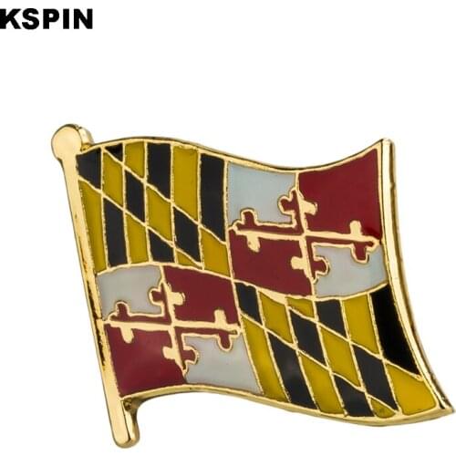 U.S.A Maryland State Badges flag badge flag lapal pin on backpack pins for clothes 10pcs XY0198