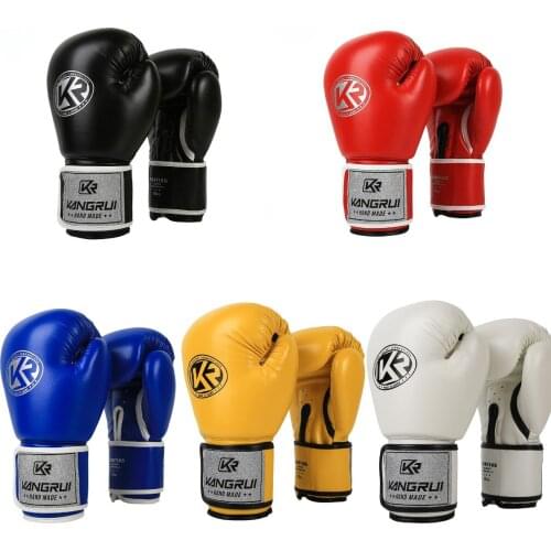 Boxing Gloves for Men & Women PU Fabric Muay Thai Free Fight MMA Sand Training Adults Kids Equipmen 6oz 8oz 10oz 12oz