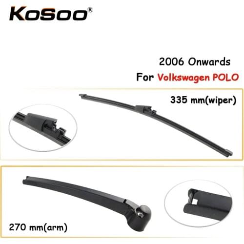 KOSOO Auto Rear Car Wiper Blade For Volkswagen POLO,335mm 2006 Onwards Rear Window Windshield Wiper Blades Arm,Car Accessories