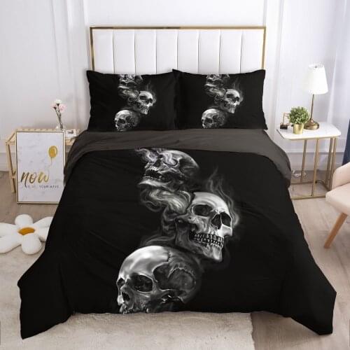 Skull Deadpool Duvet cover set 240x220 200x200 Bedding set Twin Queen King Double Bed linens Quilt cover Bedclothes bone