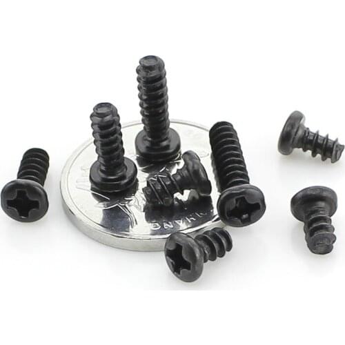 Black Head Tail Pan Head Tapping Screw Tapping M2.6*4