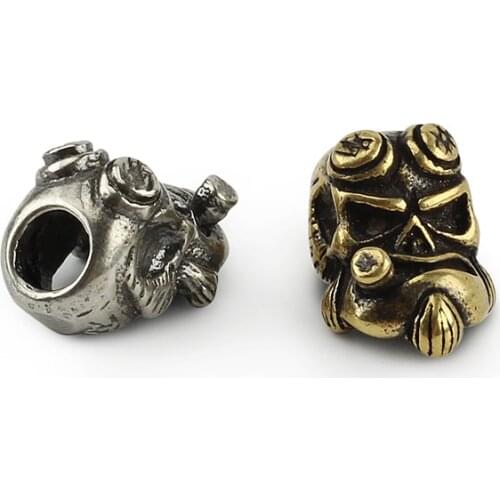 DIY Knife Beads Pendant Brass Punk Smoking Cool White Paracord Beads EDC