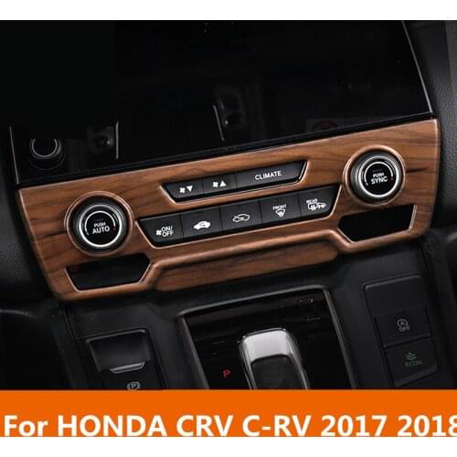 For HONDA CRV C-RV 2017-18 Carbon Fiber Car Center Console A/C Vent Air Conditioning Outlet Panel Outlet Frame Cover decoration