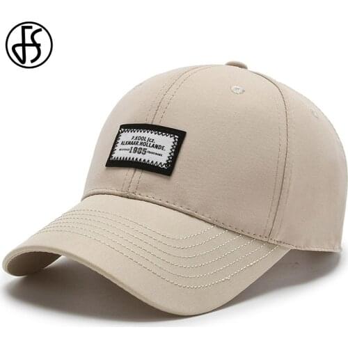 FS 2021 Beige Yellow Baseball Cap For Women Men Summer Street Hip Hop Caps Patch Curved Brim Brand Trucker Hat Casquette Homme
