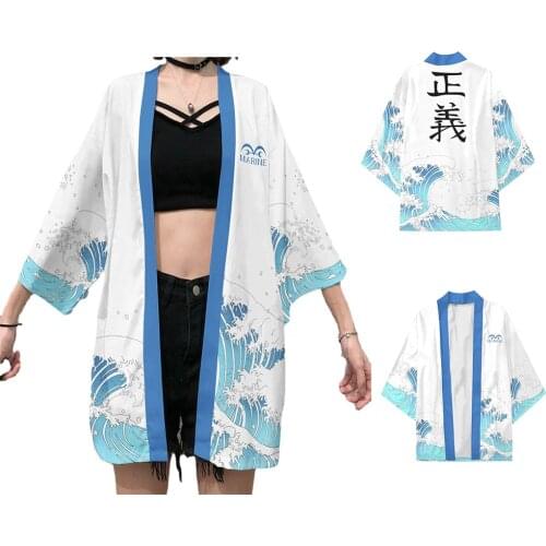 Anime ONE PIECE Monkey D Luffy Kimono Cosplay Costumes Cloak Unisex Haori Cardigan Jacket Coat Bathrobe Pajamas party Women Men