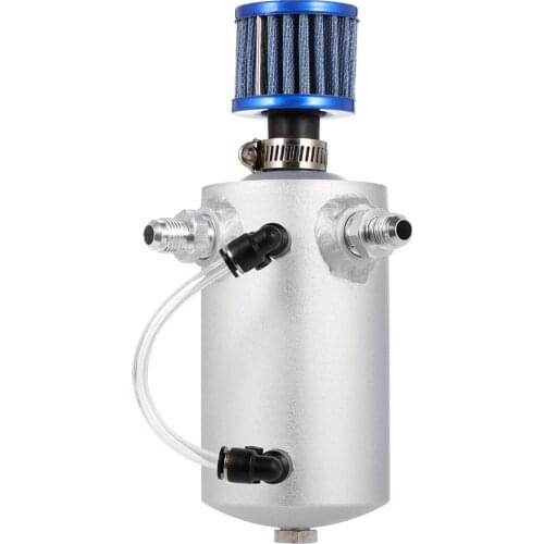 KKMOO Universal Aluminum 0.5L Oil Breather Oil Catch Can with Breather Filter