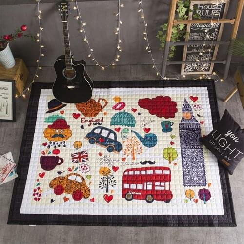Ins Nordic Style Crawling Mat Baby Kids Play Mat Foldable Soft and Washable Carpet Thick Cloth Childrens Play Carpet Picnic Rug