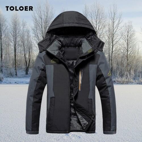 Winter Men Overcoat Hooded Waterproof Male Bomber Jakcet Thicken Warm Casual Men Jacket Fashion Plus Size 6xl Zipper Outerwear