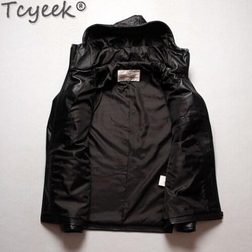 Natural 200% Genuine Leather Jacket Men Hooded Real Cow Coat Casual Biker Jacket for Men Spring Autumn Hommes Veste