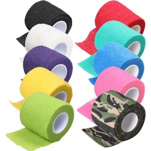 Tattoo Accessories 6 pcs Tattoo Tattoo Elastic Adhesive Bandage 5cm Wide Elbow Ribbons Nails Wrap Finger Protection