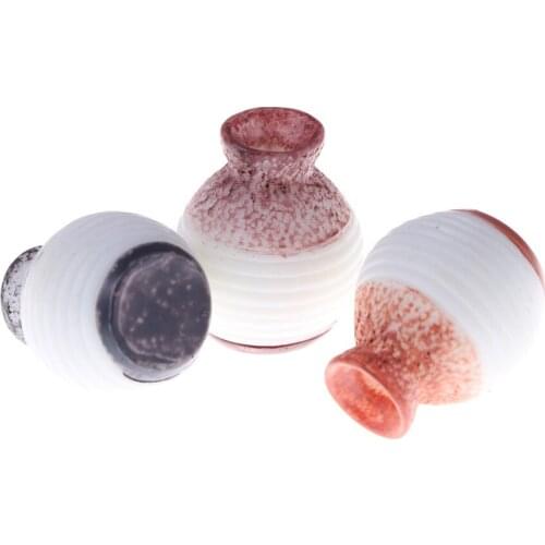 1 Piece 1: 12 Dollhouse Miniature of Porcelain Colorful Decoration Vase Pot Random Send