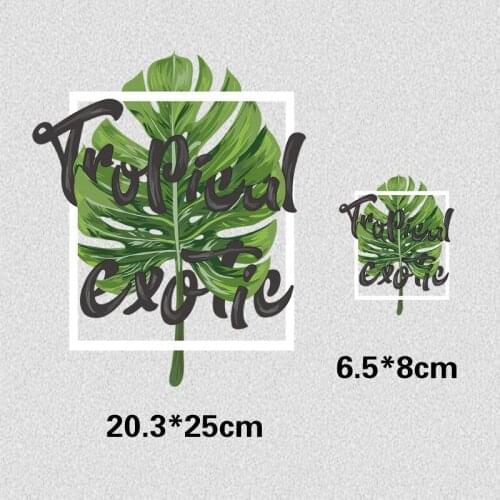 Fashion Leaves Pathes Heat Transfer Iron On Patch For Clothes Bag Cap Fashion Sticker DIY Clothes Decoration