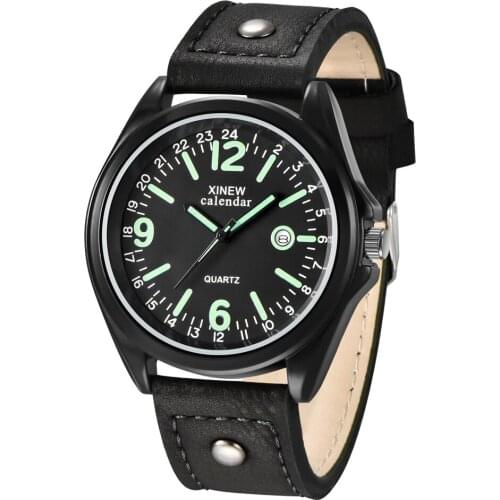 Mens Brand Watches Relogio Masculino Fashion Leather Band Calendar Military Sports Gifts Quartz Wristwatches Erkek Vintage Saat