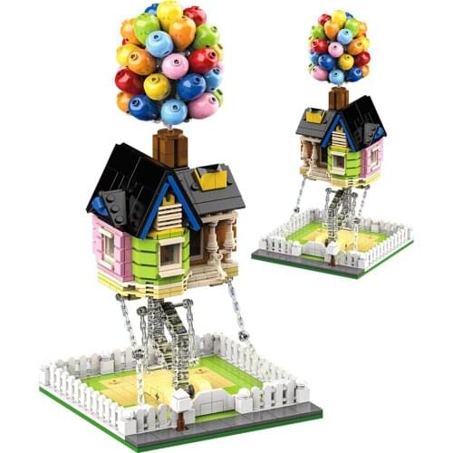 New Creative Tensegrity Sculptures Suspended Gravity Building Blocks Balloon Flying House Bricks Model kids Toys Christmas Gift