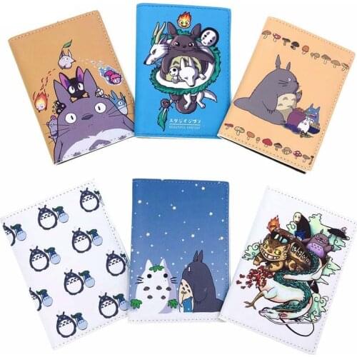 6 Styles Totoro Family Travel Accessories Passport Holder PU Leather Travel Passport Cover Case High Quality Card ID Holders