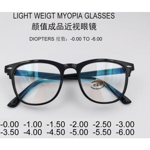 New Myopia Prescriotions Eye Glasses Anti Blue Light Proof Spectacles Vision Lenses Diopters 0.00 To -6.00 Men Women Eyewears