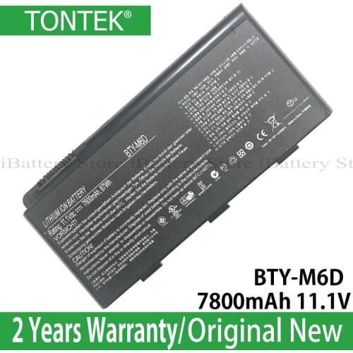 BTY-M6D Genuine Battery For MSI GT60 GT70 GX780R GX680 GX780 GT780R GT660R GT663R GX660 GT680R GT783R 7800mAh 11.1V