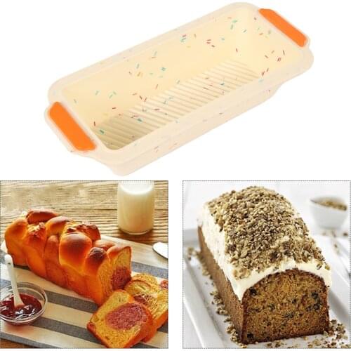Silicone Layered Cake Mold Rectangular Silicone Bread Pan Toast Bread Mold Cake Tray Mould Non-stick Baking Tools