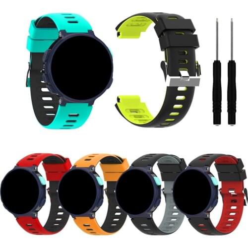 Silicone Watchband Strap Smart Watch Bracelet Strap Replacement Universal for Garmin Forerunner 220/230/235/620/630/735xt