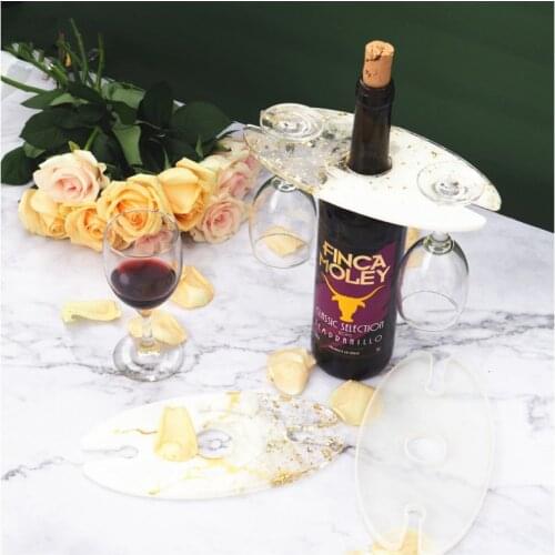 Wine Rack Mould DIY Crystal Epoxy Mirror Silicone mold Tray Bracket Cup Holder kitchen tool