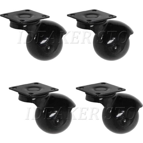 1.5/2 inch Swivel Caster Wheels Ball Caster Wheels With Top Plate No Noise Wheels For Furniture Cabinets Sofa Stands