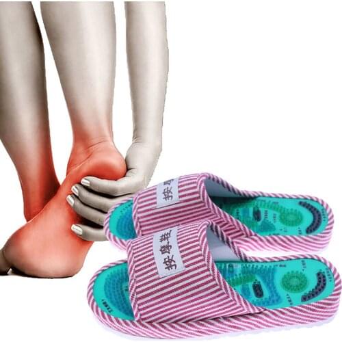 1pair Soft Foot Acupressure Points Massage Slipper Acupuncture Relax Shiatsu Massage Shoes Promote Blood Circulation