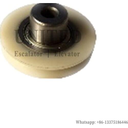 10pcs UNITED Elevator Door Hanger Pulley AT120 Single Groove Steel Wire Rope Pulley 54x9x8mm SKY