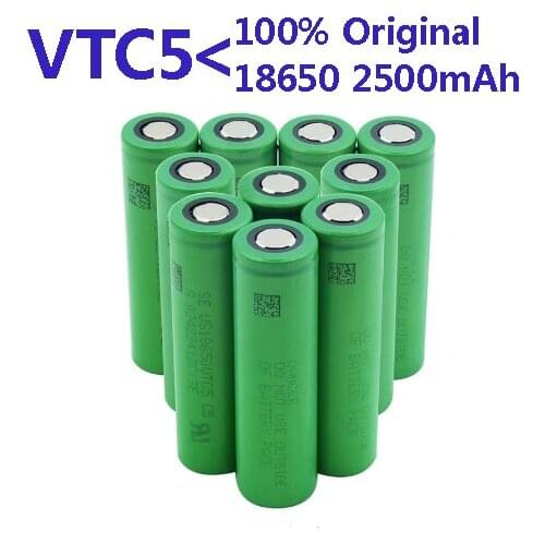100%.Original.rechargeabie.VTC5.3.7V.2500mAh.Li-ion.battery.18650 for Sony.US18650.VTC5.30A Toys flashlight.tools