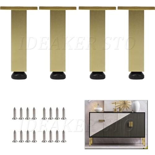 2/4PCS Adjustable Furniture Leg Aluminum Furniture Feet For TV Stand Cabinet Sofa Beds Furniture Legs, With Screws