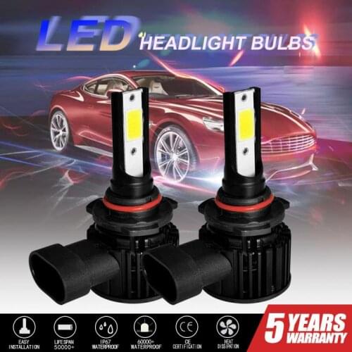 2PCS CarTnT Super Bright Car Headlight Bulbs H7 LED H9 HB3 9005 HB4 9006 H11 H8 LED Headlight 200W 20000LM 6000K 12V 8000K Lamp