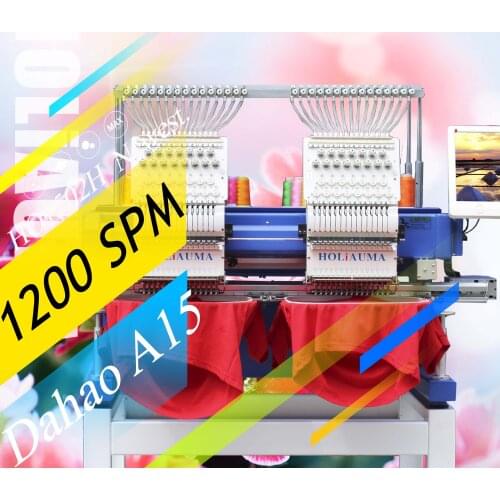 3 Years Quality Warranty!!!Used T Ajima Cnc 2 Head Computer Embroidery Machine Japan Multi Function 15 Needles 15 Colors