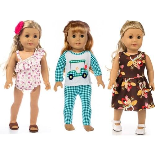 3 Sets Doll Clothes-NEW Dress for My Little Baby-18inch/43-46cm Life/generation Doll Accessories-American TOY Outfit Girls Gift