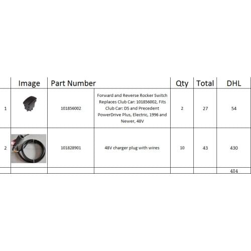 48V golf cart charger plug