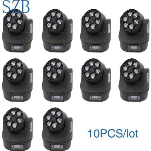 6x15W Mini Bee Eyes Lyres RGBW 4in1 LED Moving Head Beam Washer Light 10pcs/lot/SZB-MH0615A