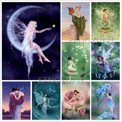 Diamond Painting Fairy Girl 5D Diy Butterfly Elf Cross Stitch Mosaic Patch Diamond Embroidery Inlaid Gift Decoration Design