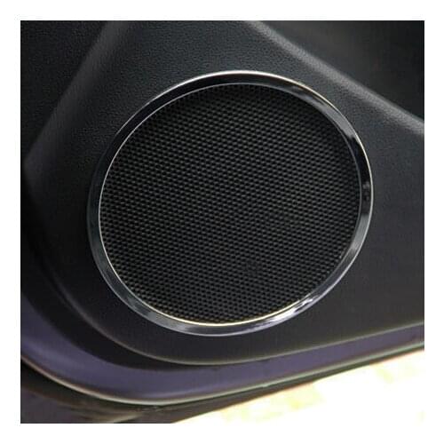 Car styling For KIA k2 Rio 2012-2016 ABS Chrome trim audio ring car stickers door speaker decoration circle cover