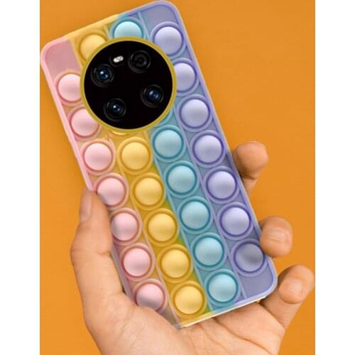 ASINA Fidget Toy Case For Huawei Mate 40 30 Pro Push Pop it Bubble Silicone Rubber Phone Case For Huawei Honor 30 20 20i 10i 9X