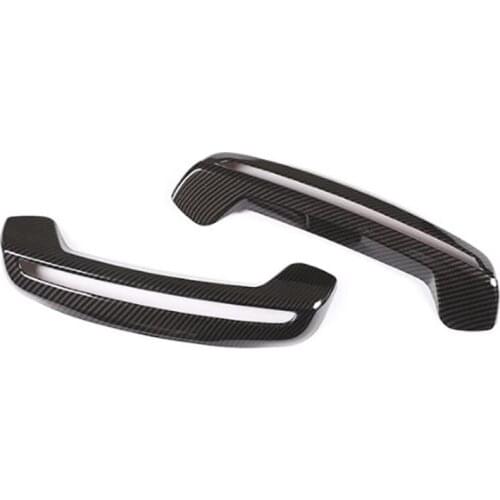 2PCS Car Seat Back Decoration Cover Trim for 3 Series G20 G28 2020 Real Carbon Fiber Style Auto Interior Accessories