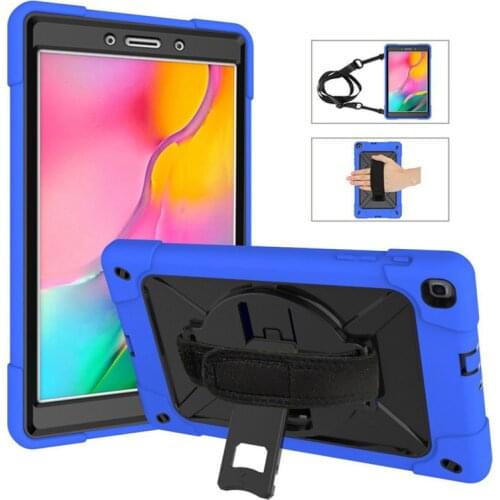 Kids Tablet Silicone Case For Samsung Galaxy Tab A 8.0 2019 T295 T290 Shockproof Cover PC TPU Stand Shell Tablet Case + FilmPen