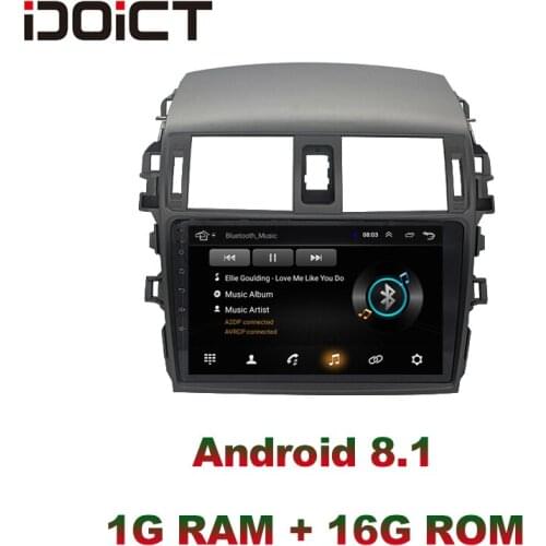 IDOICT Android 8.1 Car DVD Player GPS Navigation Multimedia For Toyota Corolla Radio 2008-2013 car stereo Bluetooth wifi