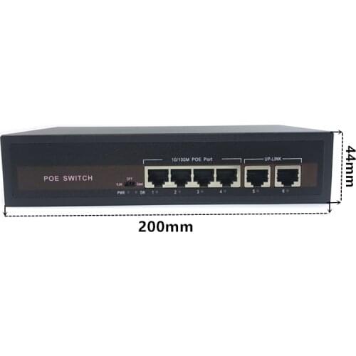 48V Ethernet POE switch with5 10/100Mbps Port IEEE 802.3 af/at Suitable for IP camera/Wireless AP/CCTV camera system 10/100Mbps