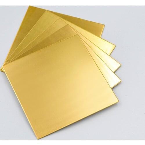 1pc 100mm x 200mm x 0.8mm/1mm/1.5mm/2mm/3mm Thickness H62 Brass Strip Copper Sheet Foil Metal Thin Plate Latten