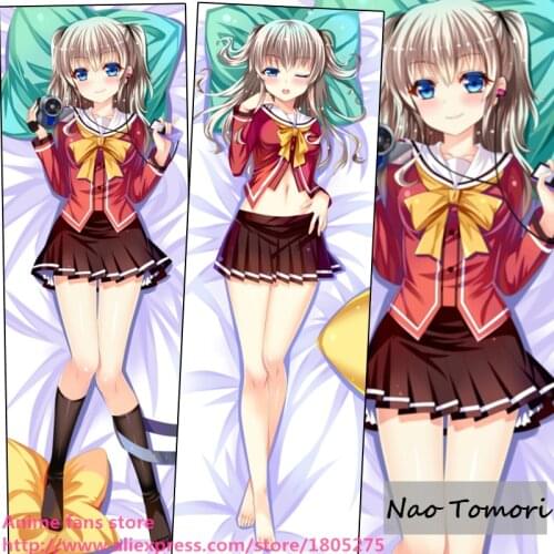 Cute Japanese Anime Pillowcase Charlotte Tomori Nao Kawaii uniform pillow case decorative Hugging Body Bedding