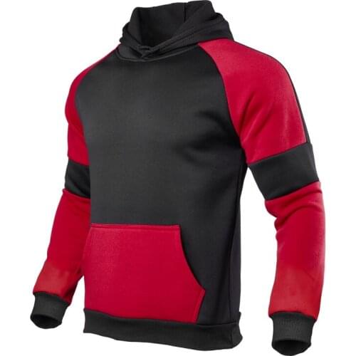 Mens Outwear Casual Patchwork Slim Fit Hoodie Outwear Blouse Sweatshirt high quality Autumn Mens Tops Blouse 2020 New