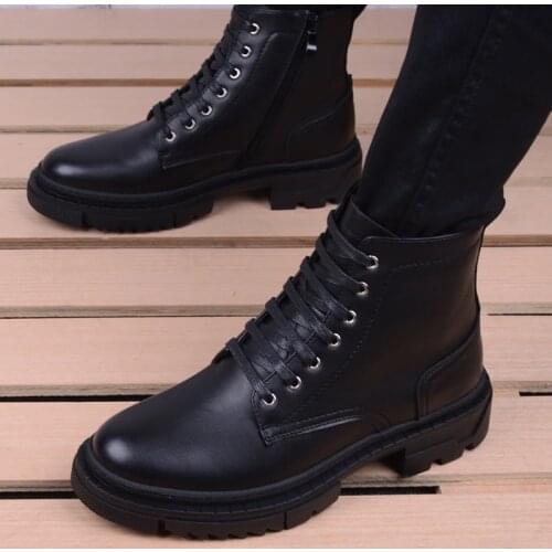 Men Boots 2020 Spring Ankle Boots Shoes Winter Genuine Leather Shoes Man Military Boots Men Casual Shoes Botas Hombre