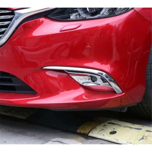 For Mazda 6 Atenza 2017 2018 ABS Chrome front Reflector Fog Light Lamp Cover Trim Bezel Frame Styling Garnish Car Trim