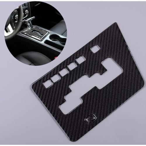 Console Gear Shift Panel Trim Sticker Carbon Fiber Fit for Dodge Challenger 2008 2009 2010 2011 2012 2013 2014 Left Hand Drive